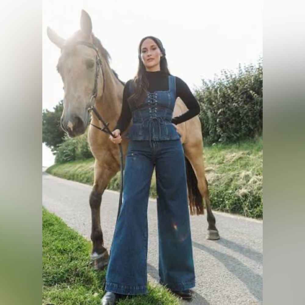 Kacey Musgraves x Reformation Austin Ultra High Rise Wide Leg Jeans